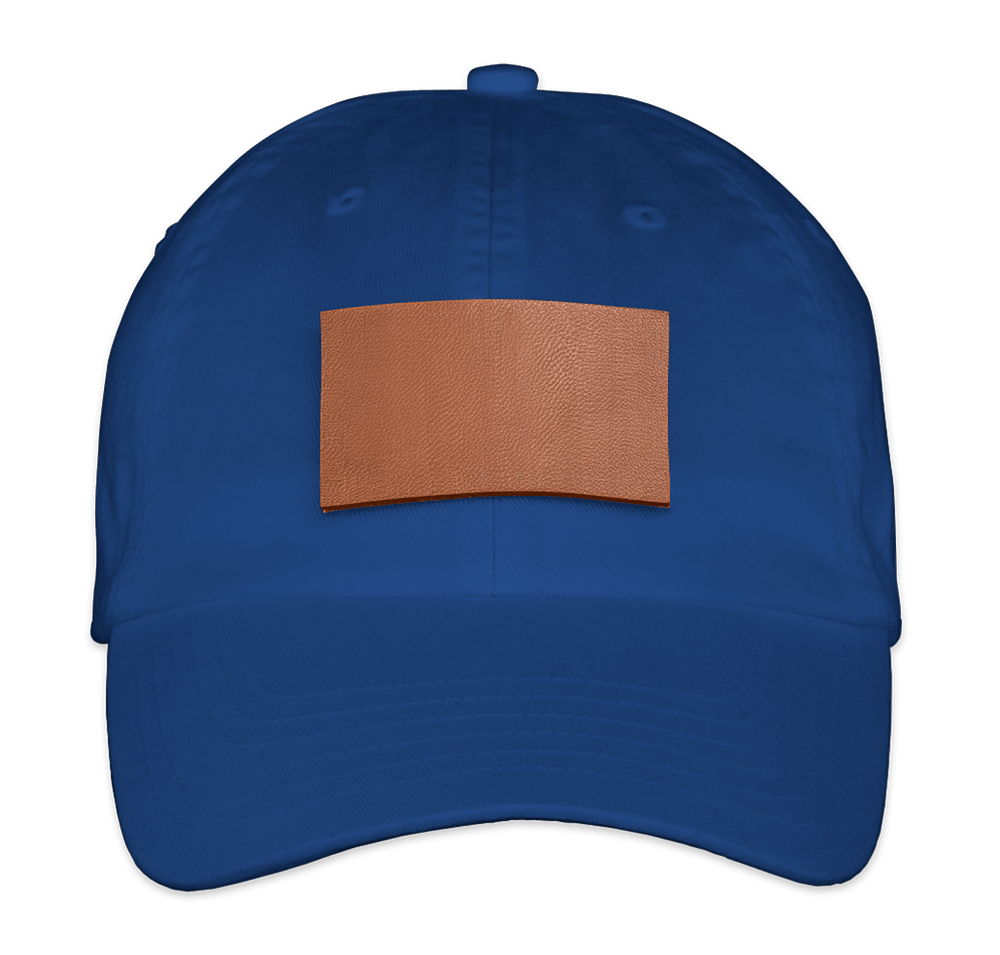 Valucap Bio-Washed Hat - Rectangle Faux Leather Patch - Laser Engraved-default