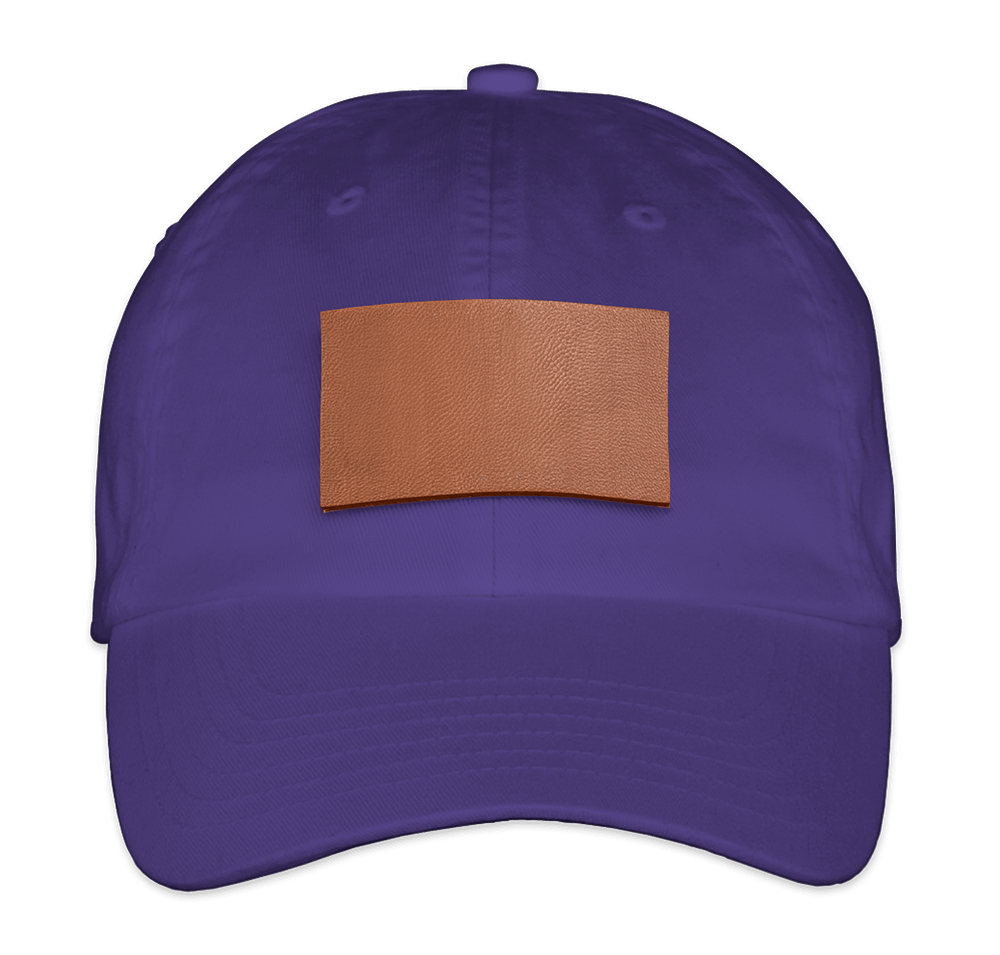 Valucap Bio-Washed Hat - Rectangle Faux Leather Patch - Laser Engraved-default