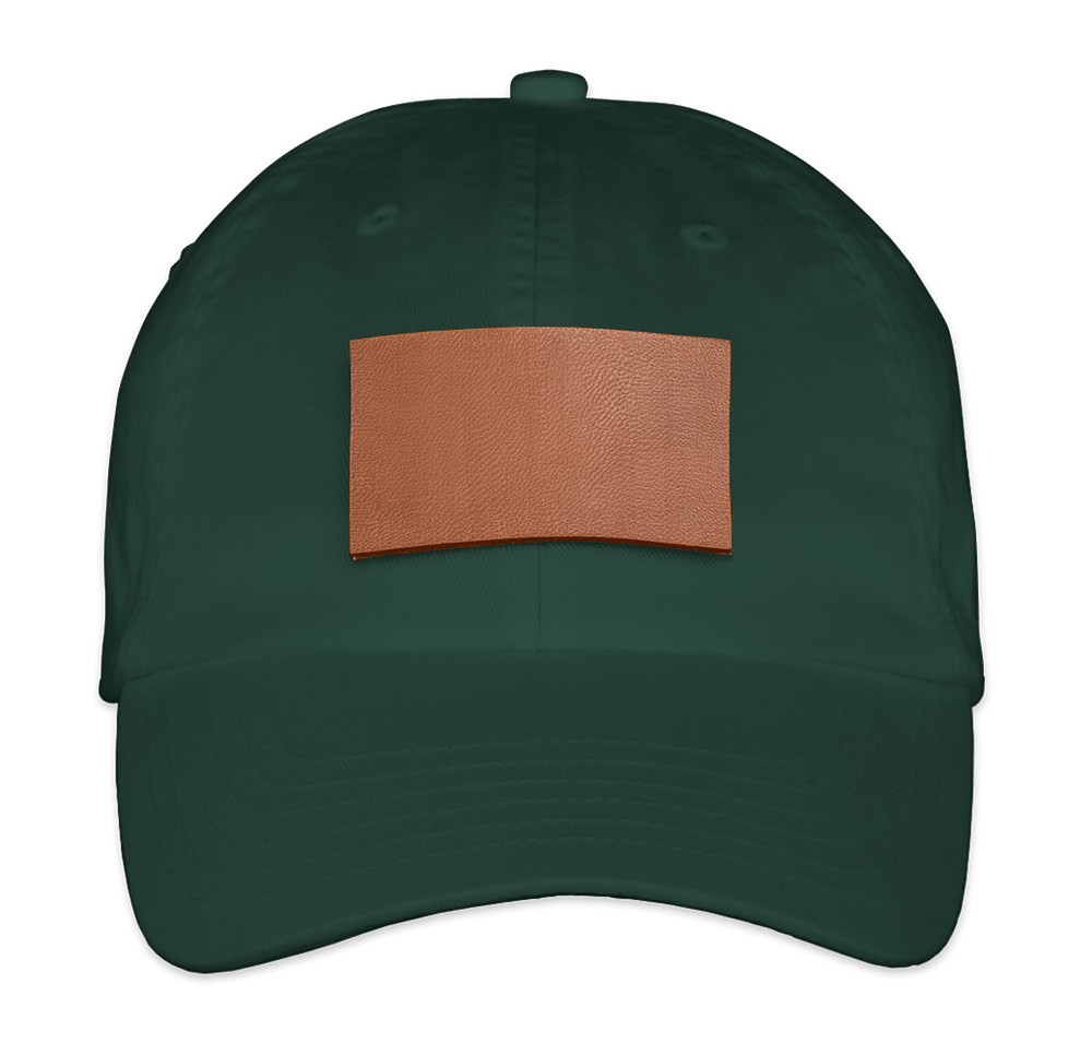 Valucap Bio-Washed Hat - Rectangle Faux Leather Patch - Laser Engraved-default