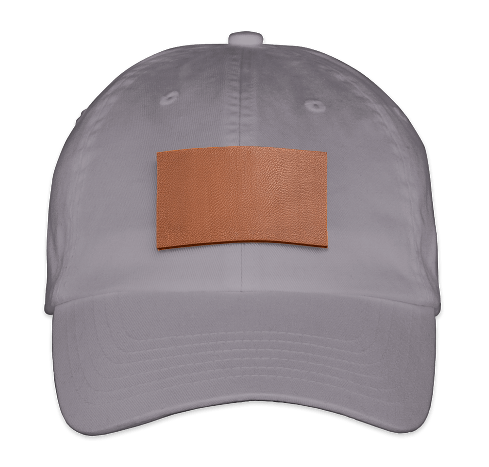 Valucap Bio-Washed Hat - Rectangle Faux Leather Patch - Laser Engraved-default