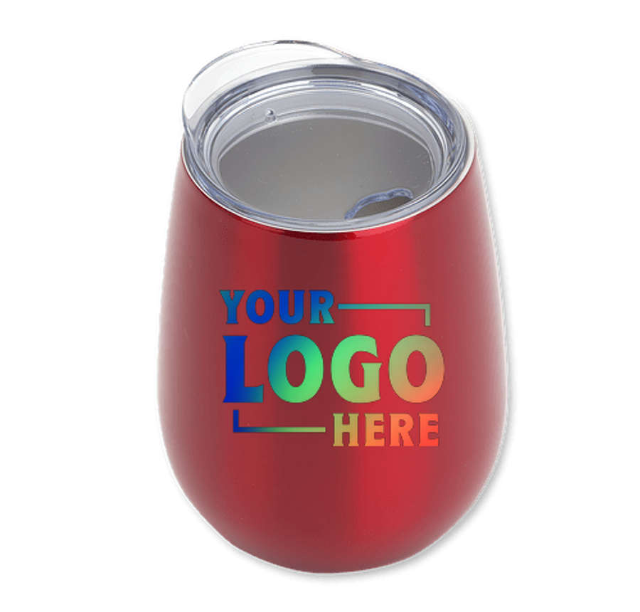 Full Color 10 oz. Cabernet Stainless Steel Insulated Tumbler in Red