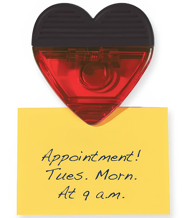 Heart Shaped Magnetic Clip with Grip