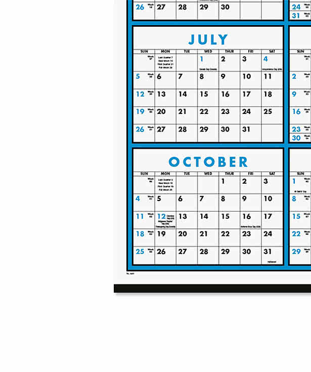 Span-A-Year Non-Laminated Poster Calendar