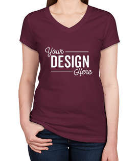 Bella + Canvas Women's Slim Fit Jersey V-Neck T-shirt