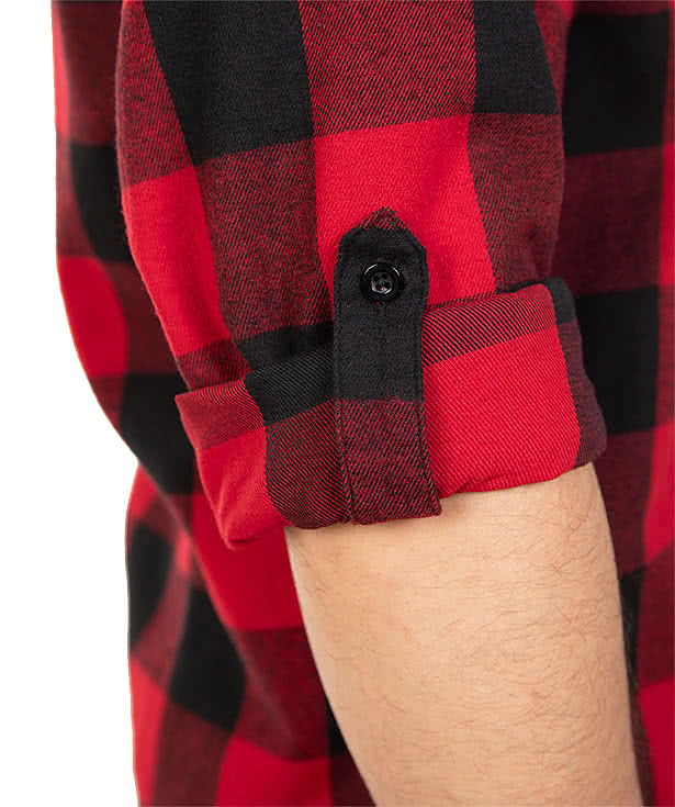 Burnside Plaid Flannel Long Sleeve Shirt 