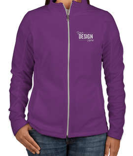Port Authority Women's Full Zip Microfleece Jacket - Color: Amethyst Purple