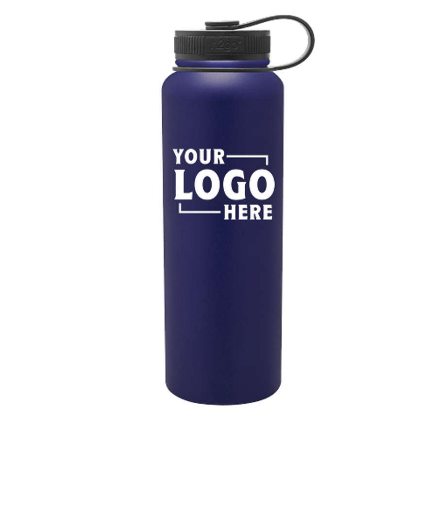 40 oz. h2go Venture Copper Vacuum Insulated Water Bottle in Navy