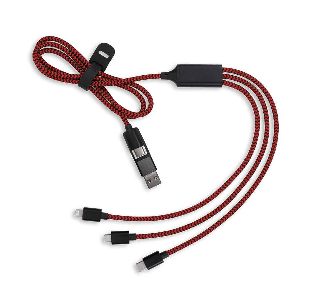Laser Engraved All-Over 5-in-1 Charging Cable-default