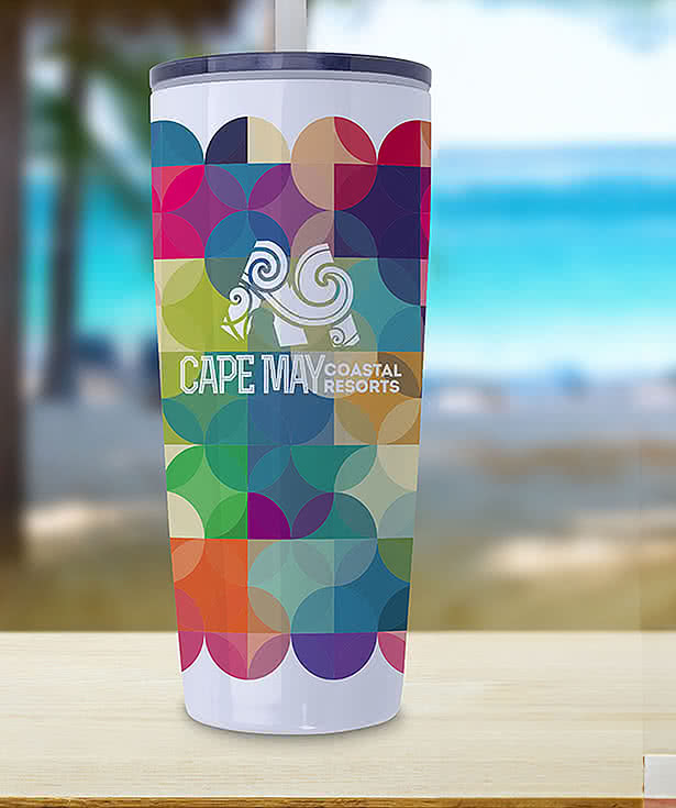 Koozie® Full Color 30 oz. Built-in Straw Vacuum Tumbler
