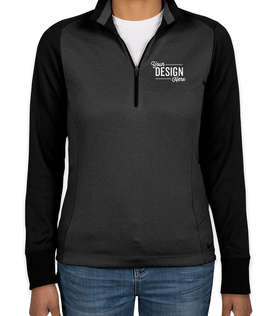Nike Women's Dri-FIT Half Zip Performance Pullover - Color: Anthracite Heather / Black