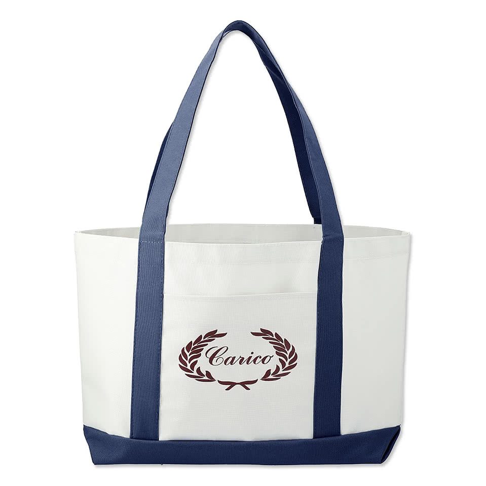 Full Color Large Poly Canvas Tote Bag