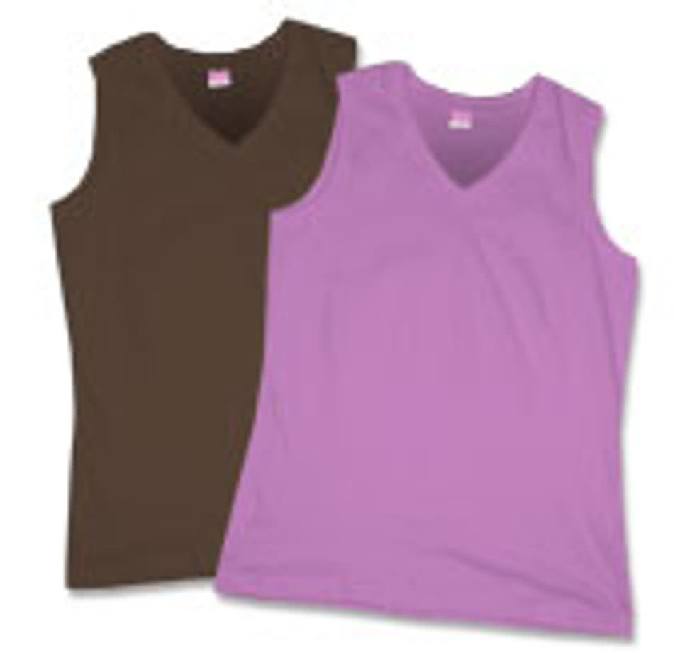 LAT Ladies Sleeveless V-Neck