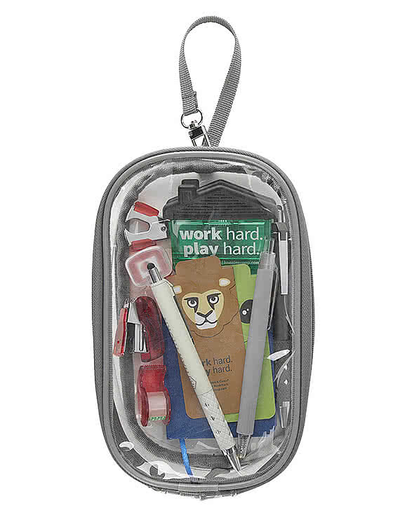 Clear Recycled TPU Hanging Accessory Pouch
