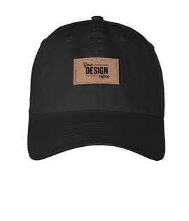 Ahead Largo Washed Twill Baseball Hat with Tan Rectangle Patch - Color: Black