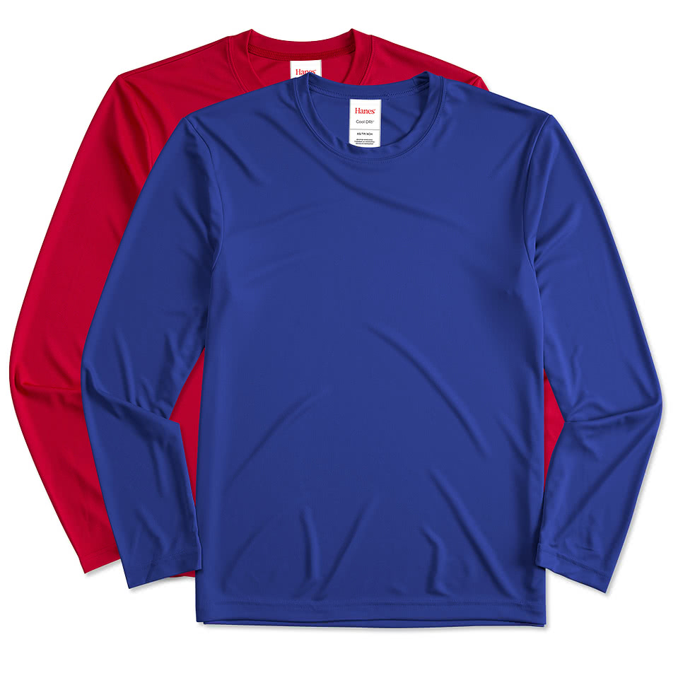 Design Custom Printed Hanes Cool Dri Long Sleeve Performance Shirts Online at Custom Ink