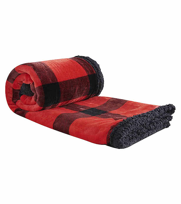 Field & Co. Buffalo Plaid Sherpa Blanket