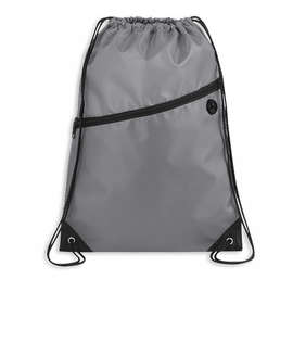 Robin Zipper Drawstring Bag - Color: Gray