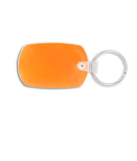 Standard Shape PVC Keychain - Color: Orange