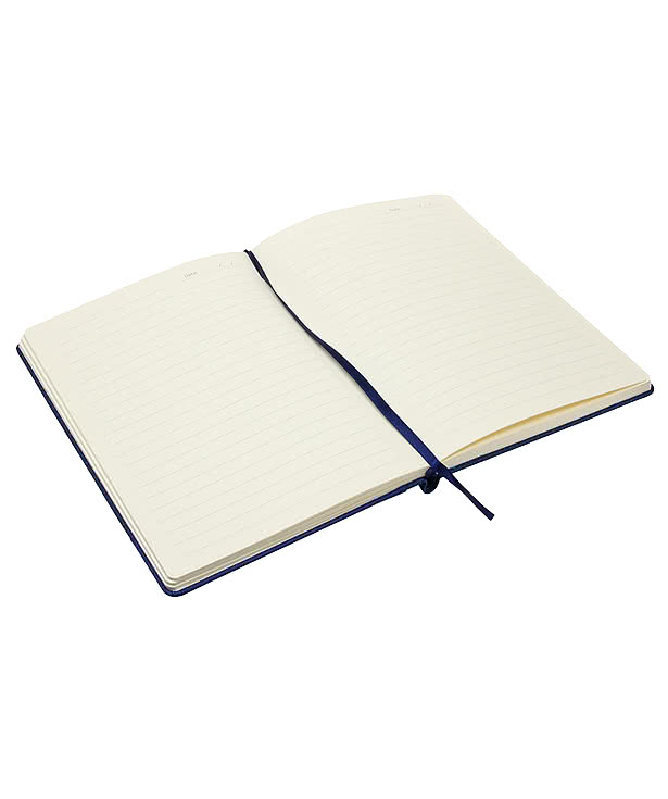 Debossed Symposium Hard Cover Textured Notebook with Pen Loop