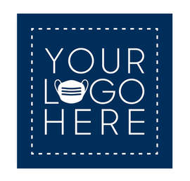 Customized Full Color 12" Square Floor Decal - Color: Navy