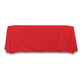 Full Color 6' Poplin Throw Tablecloth - Color: Cherry