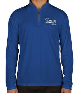 Badger Contrast Quarter Zip Performance Shirt - Color: Royal / Graphite