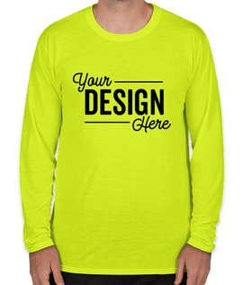 Gildan Soft Jersey Long Sleeve Performance Shirt - Color: Safety Green