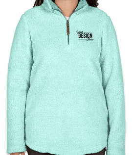 Charles River Women's Newport Fuzzy Fleece Pullover - Color: Aqua