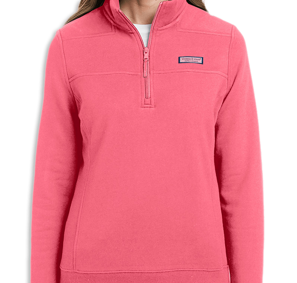 Vineyard Vines Women's Collegiate Logo Shep Quarter Zip Sweatshirt-default