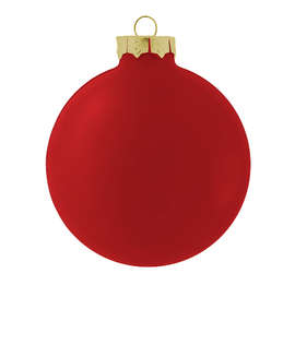 Glass Ball Tree Ornament - Color: Matte Red