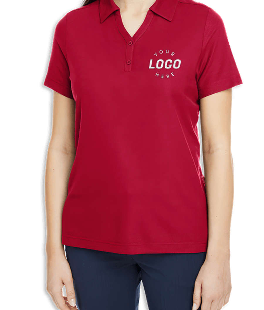 Core 365 Women's Fusion ChromaSoft Performance Pique Polo - Embroidered in Classic Red