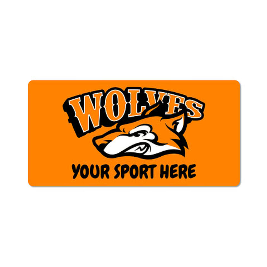 Full Color 4 in. x 2 in. Vinyl Round Corner Rectangle Sticker in White