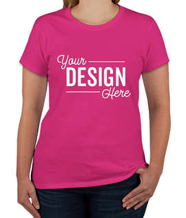 Gildan Women's 100% Cotton T-shirt - Color: Heliconia