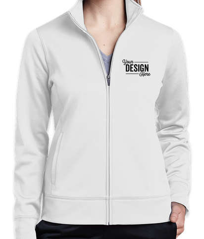 Sport-Tek Women's Sport-Wick Tech Fleece Full Zip Jacket - White