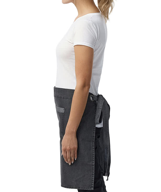 Artisan Collection Domain Contrast Denim Waist Apron - Embroidered