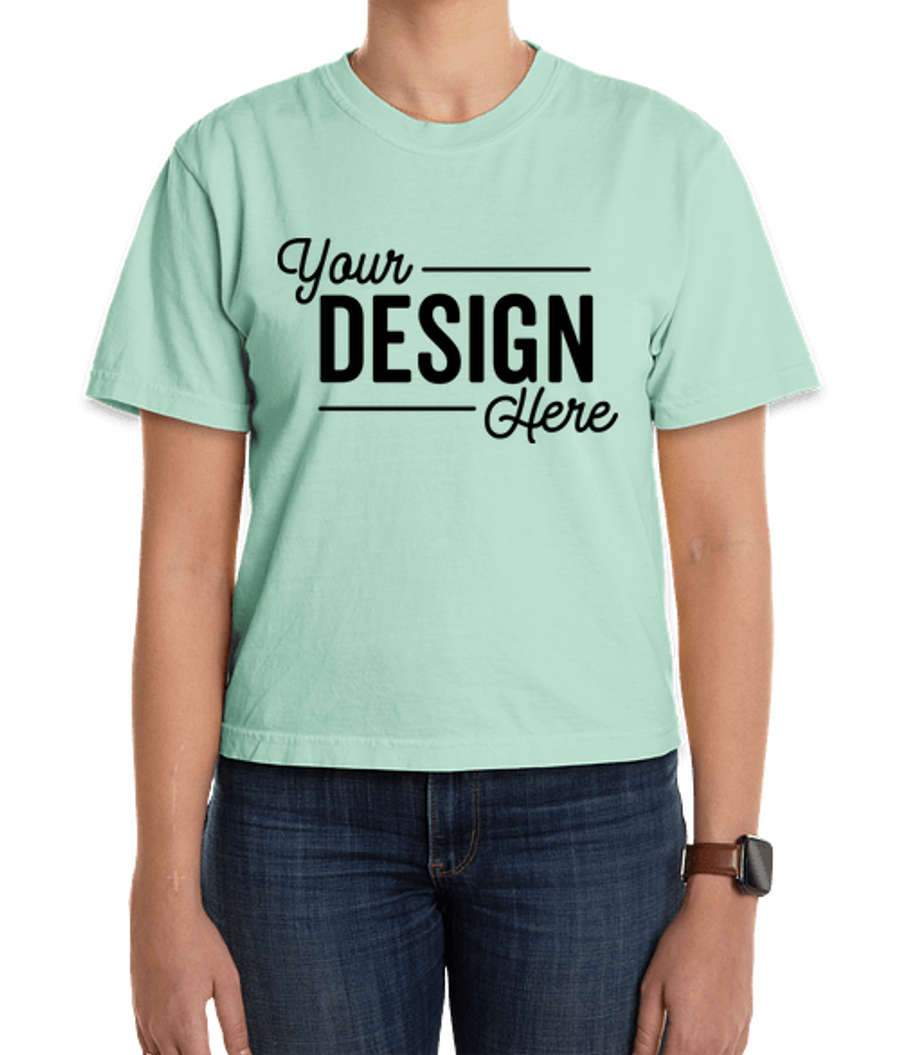 Comfort Colors Women's Crewneck Boxy T-shirt in Chalky Mint