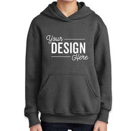 Port & Company Youth Core Pullover Hoodie - Color: Dark Heather Grey