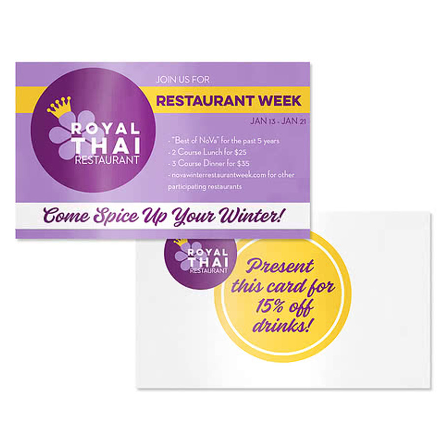 Full Color 5" x 7" Flat Card in White