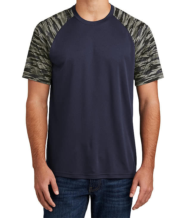 Sport-Tek Drift Camo Colorblock Performance Shirt