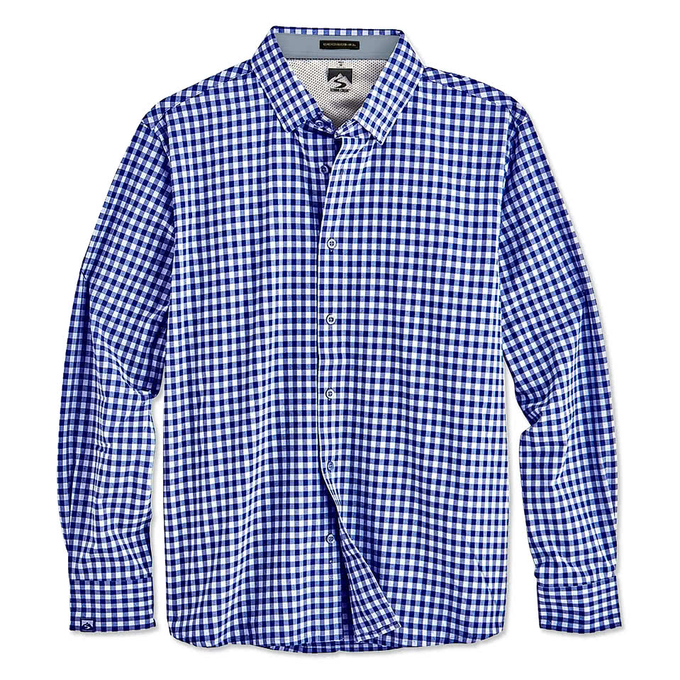 Storm Creek Influencer Wrinkle-Free Gingham Long Sleeve Dress Shirt
