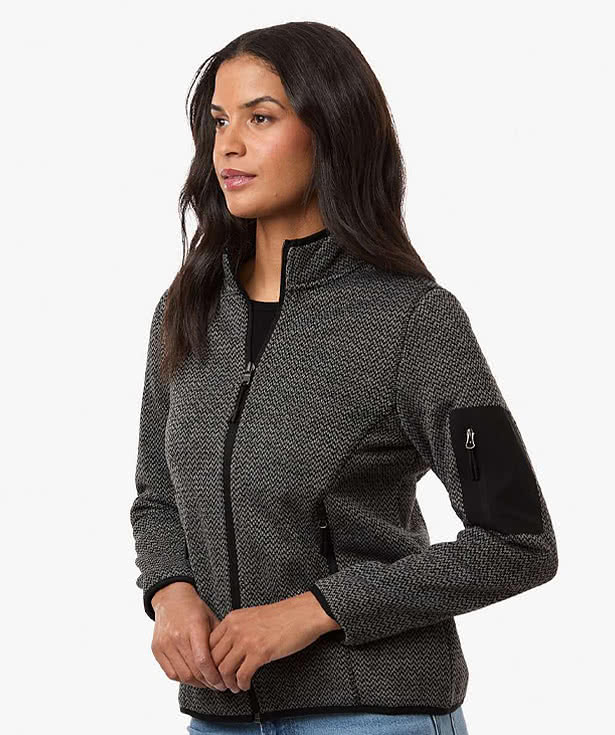 North End Women's Jasper Recycled Fleece Jacket - Embroidered