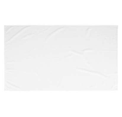 Midweight White Screenprinted Beach Towel - White