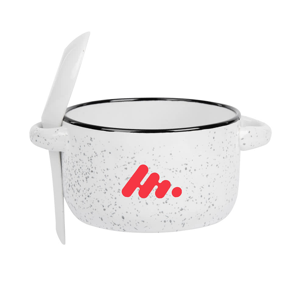 12 oz. Campfire Ceramic Soup Spoon Mug