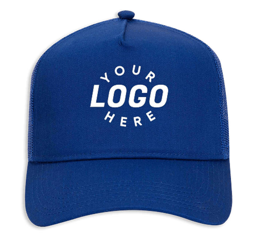 Otto Cap Five-Panel Trucker Hat - Printed in Royal