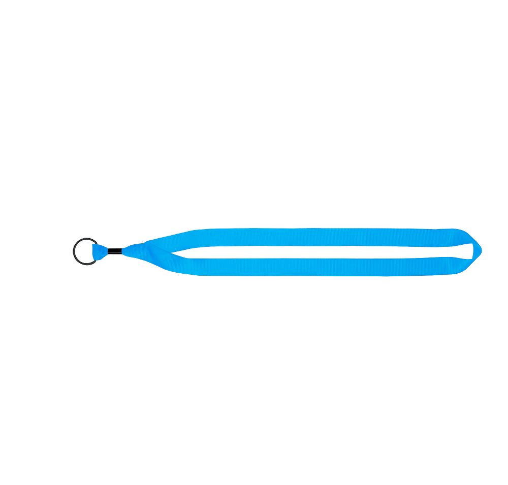 Full Color Recycled Lanyard with Metal Crimp and Metal Split-Ring-default