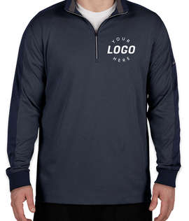 Nike Dri-FIT Half Zip Performance Pullover - Color: Midnight Navy Heather / Midnight Navy