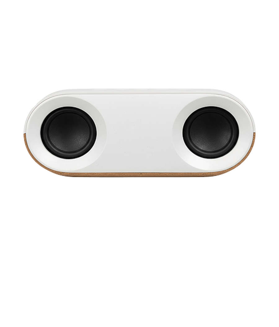 Ovation 10W Recycled Wireless Speaker with FSC Cork in White