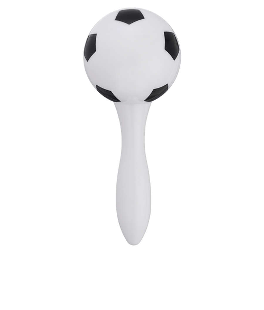 Soccer Maracas in WHITE