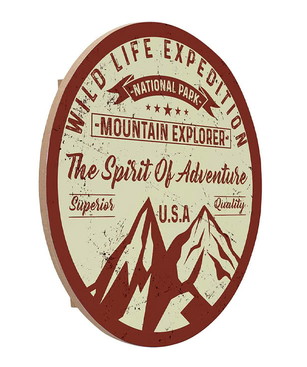 Full Color 12" Round Wood Wall Print