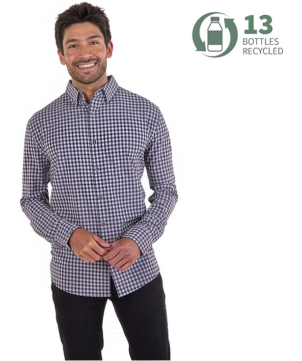 Storm Creek Influencer Wrinkle-Free Gingham Long Sleeve Dress Shirt